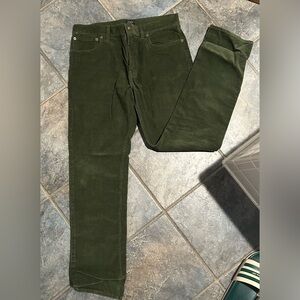 Men’s J. Crew Olive Corduroy Trousers
